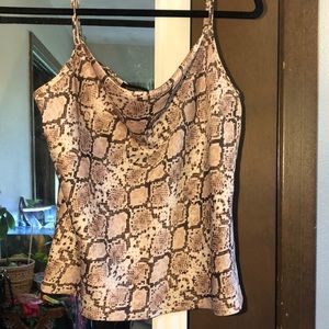 Banana Republic Cowl Neck ‘Silk’ Snake Print Camisole